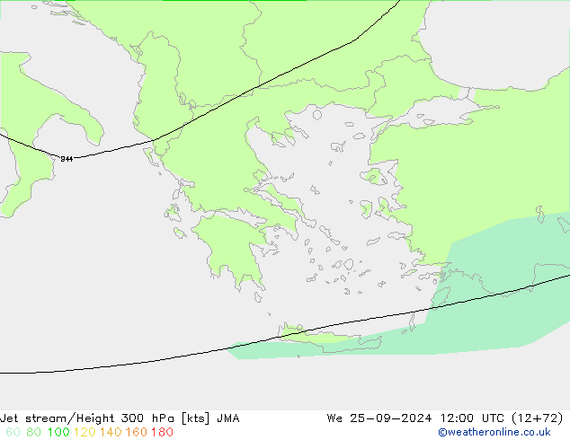 Jet Akımları JMA Çar 25.09.2024 12 UTC