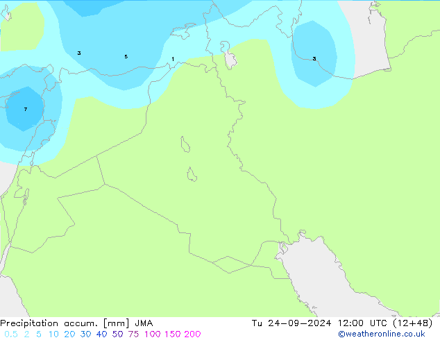 Precipitation accum. JMA Ter 24.09.2024 12 UTC