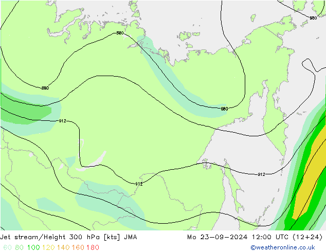 Corriente en chorro JMA lun 23.09.2024 12 UTC