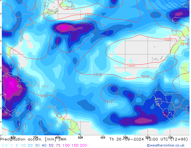 Precipitación acum. JMA jue 26.09.2024 12 UTC