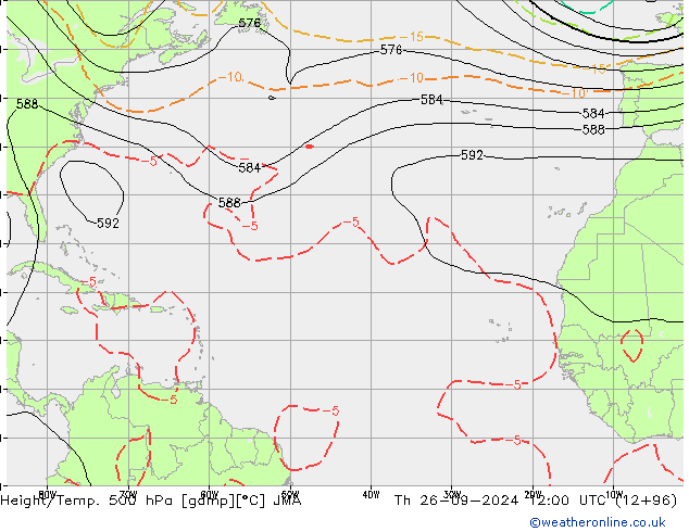 Height/Temp. 500 hPa JMA Do 26.09.2024 12 UTC