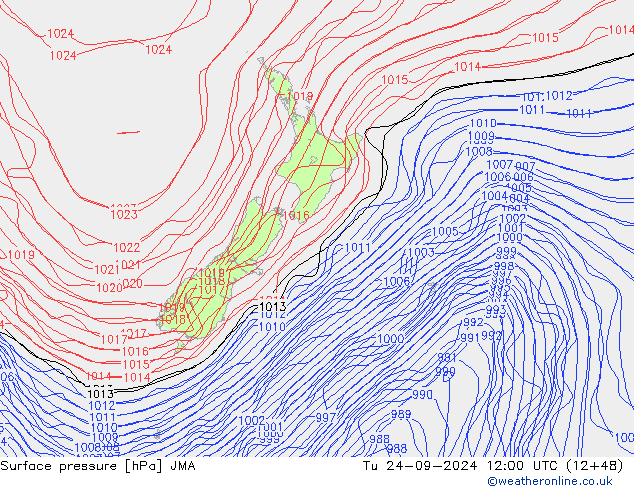 Pressione al suolo JMA mar 24.09.2024 12 UTC