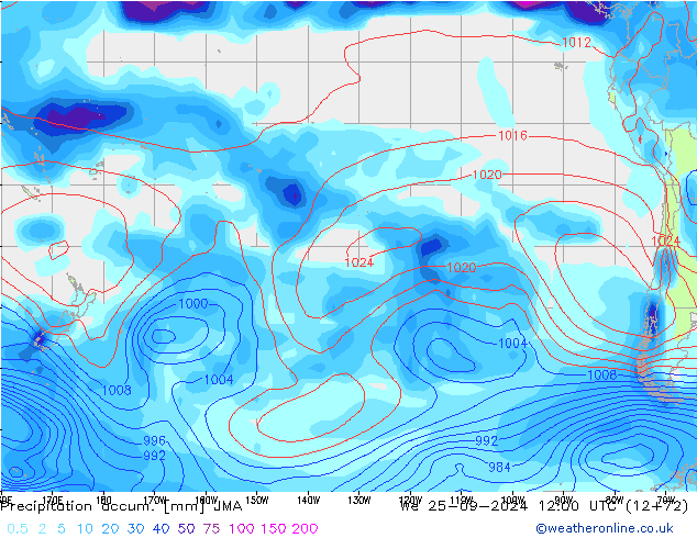 Precipitation accum. JMA mer 25.09.2024 12 UTC