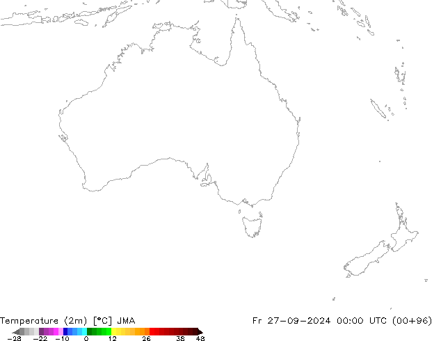 карта температуры JMA пт 27.09.2024 00 UTC