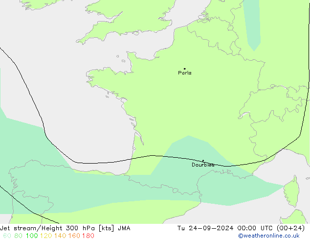 Jet Akımları JMA Sa 24.09.2024 00 UTC