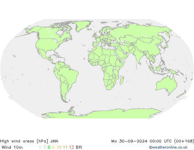 High wind areas JMA Mo 30.09.2024 00 UTC