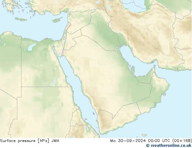 Surface pressure JMA Mo 30.09.2024 00 UTC