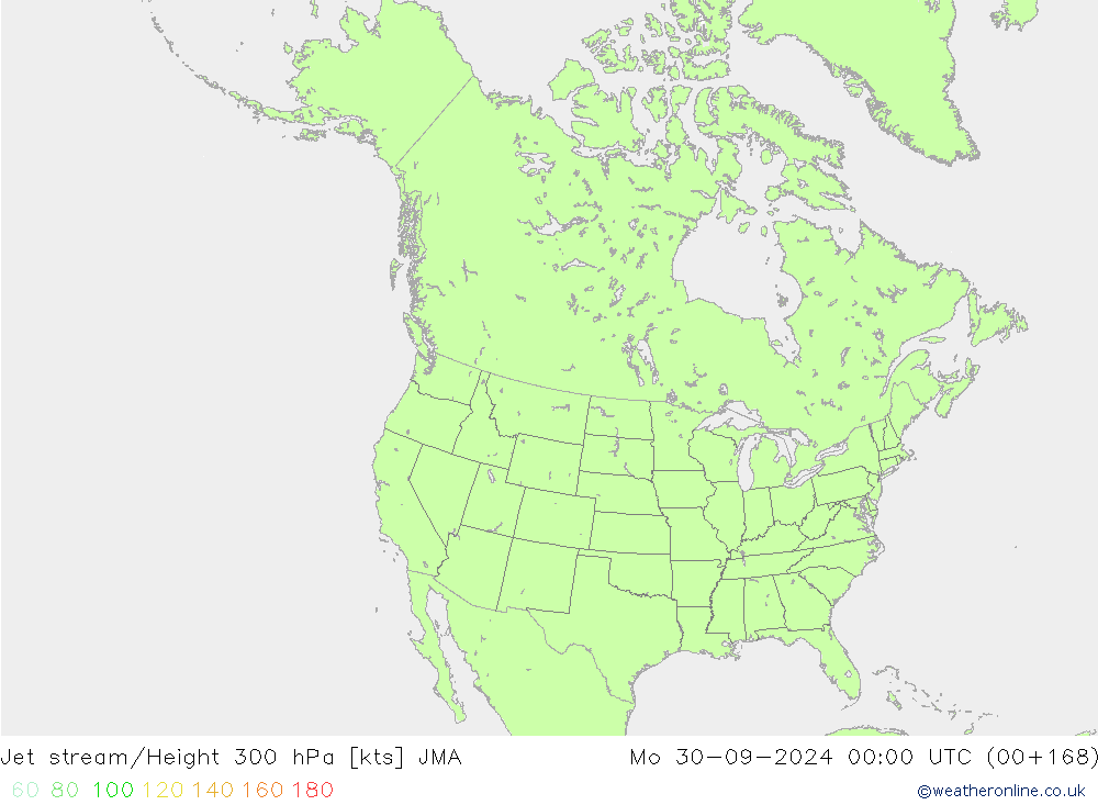 Jet stream/Height 300 hPa JMA Mo 30.09.2024 00 UTC