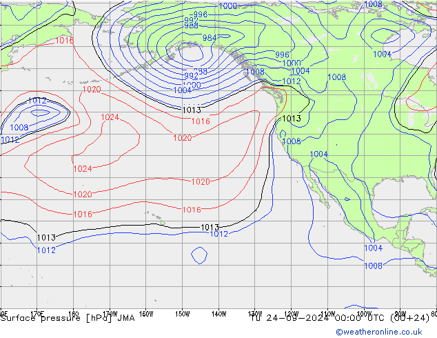 приземное давление JMA вт 24.09.2024 00 UTC