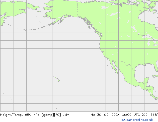 Height/Temp. 850 hPa JMA Mo 30.09.2024 00 UTC