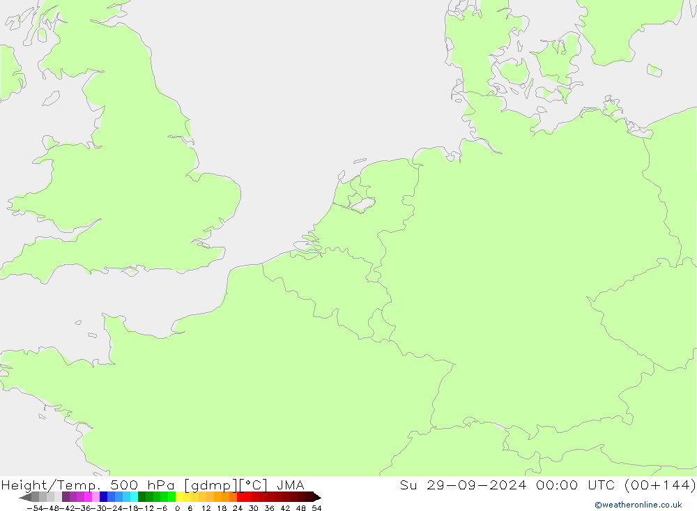 Géop./Temp. 500 hPa JMA dim 29.09.2024 00 UTC