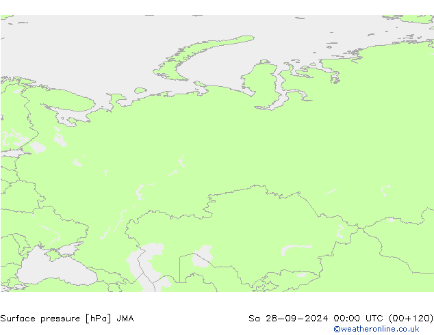 pressão do solo JMA Sáb 28.09.2024 00 UTC