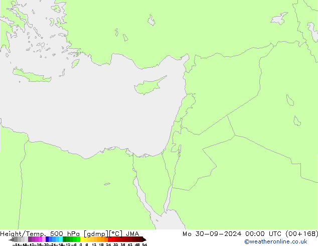 Géop./Temp. 500 hPa JMA lun 30.09.2024 00 UTC