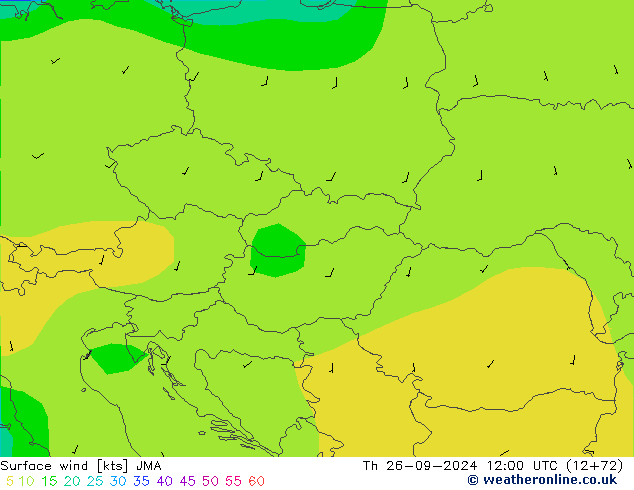 Bodenwind JMA Do 26.09.2024 12 UTC