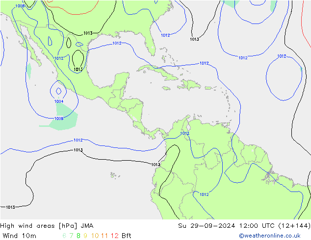 Windvelden JMA zo 29.09.2024 12 UTC