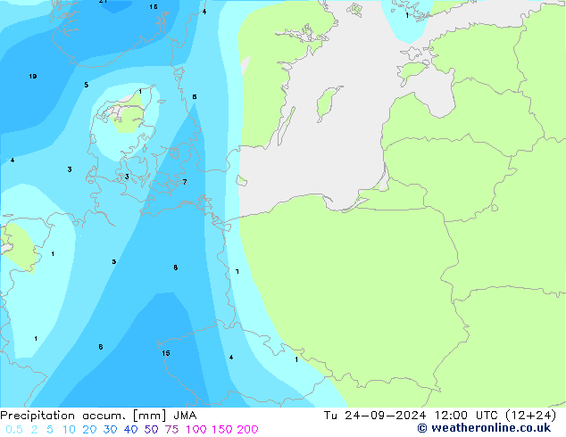 Precipitation accum. JMA Tu 24.09.2024 12 UTC