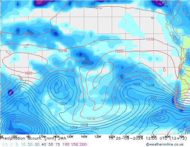 Precipitation accum. JMA Th 26.09.2024 12 UTC