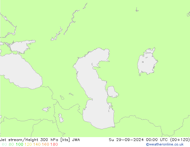 Jet stream/Height 300 hPa JMA Su 29.09.2024 00 UTC