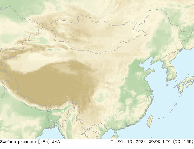 Pressione al suolo JMA mar 01.10.2024 00 UTC