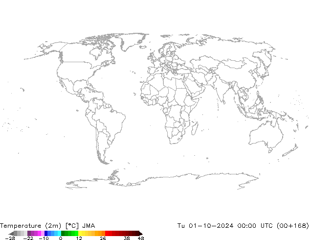 Temperature (2m) JMA Tu 01.10.2024 00 UTC