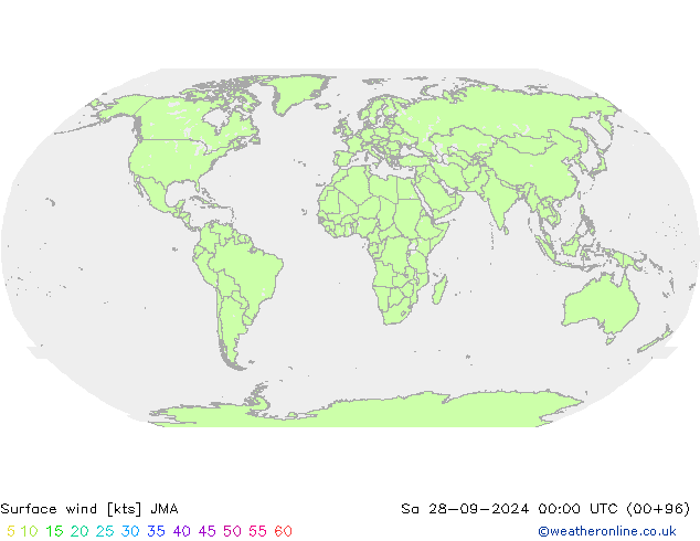 Rüzgar 10 m JMA Cts 28.09.2024 00 UTC