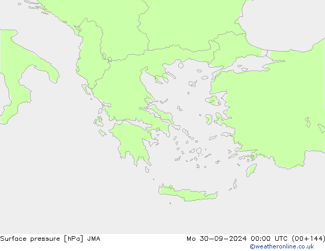 Atmosférický tlak JMA Po 30.09.2024 00 UTC