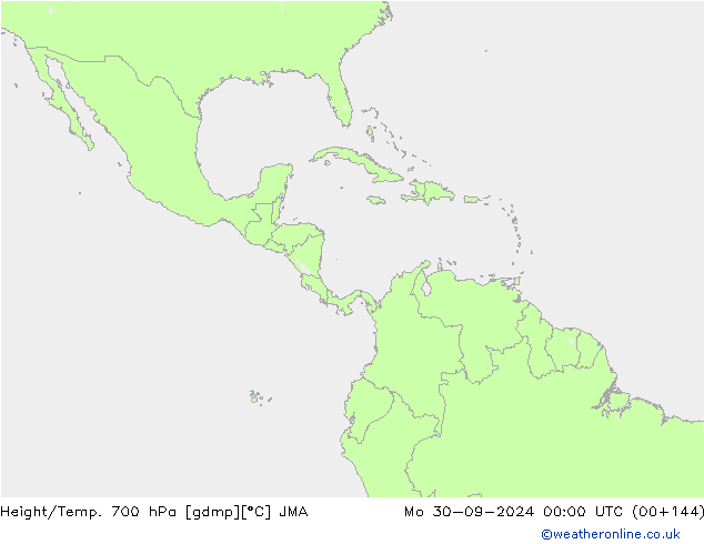 Height/Temp. 700 hPa JMA Mo 30.09.2024 00 UTC