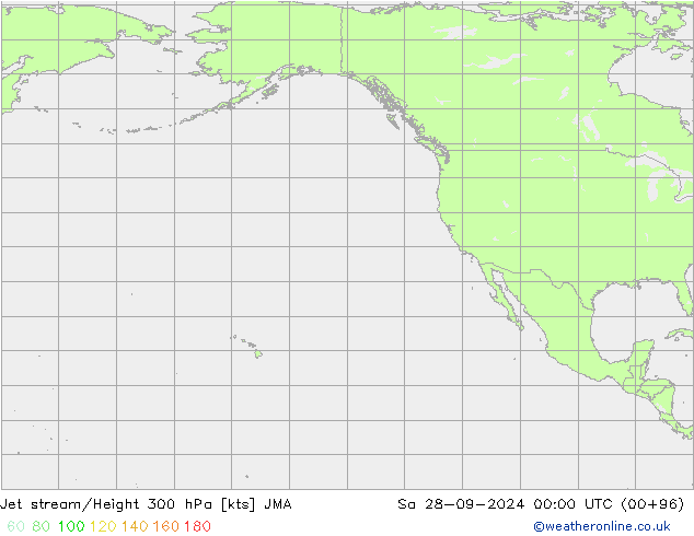 Jet stream JMA Sáb 28.09.2024 00 UTC