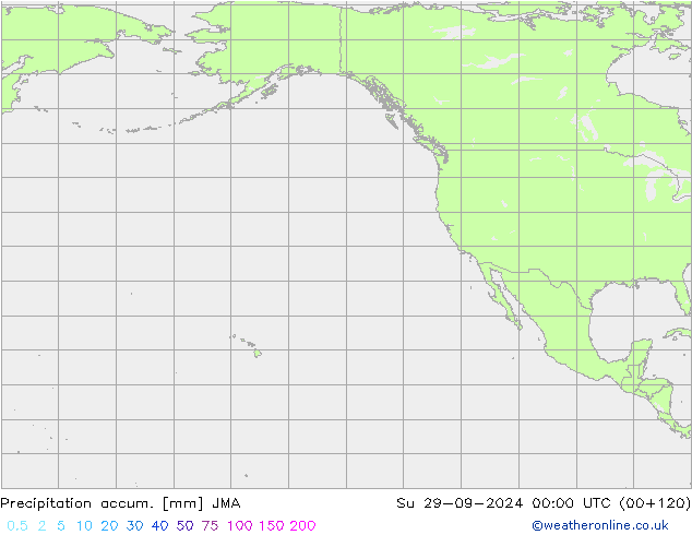 Precipitation accum. JMA Ne 29.09.2024 00 UTC