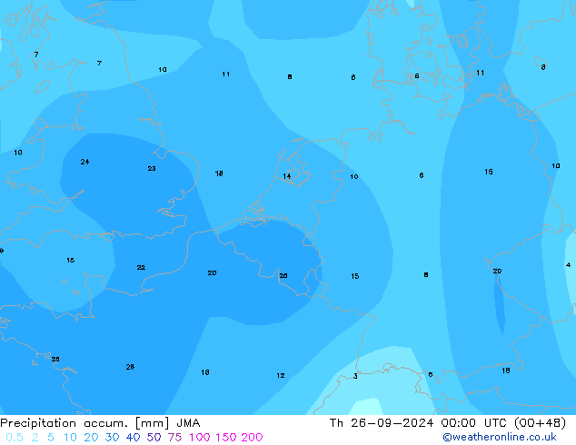 Precipitation accum. JMA  26.09.2024 00 UTC