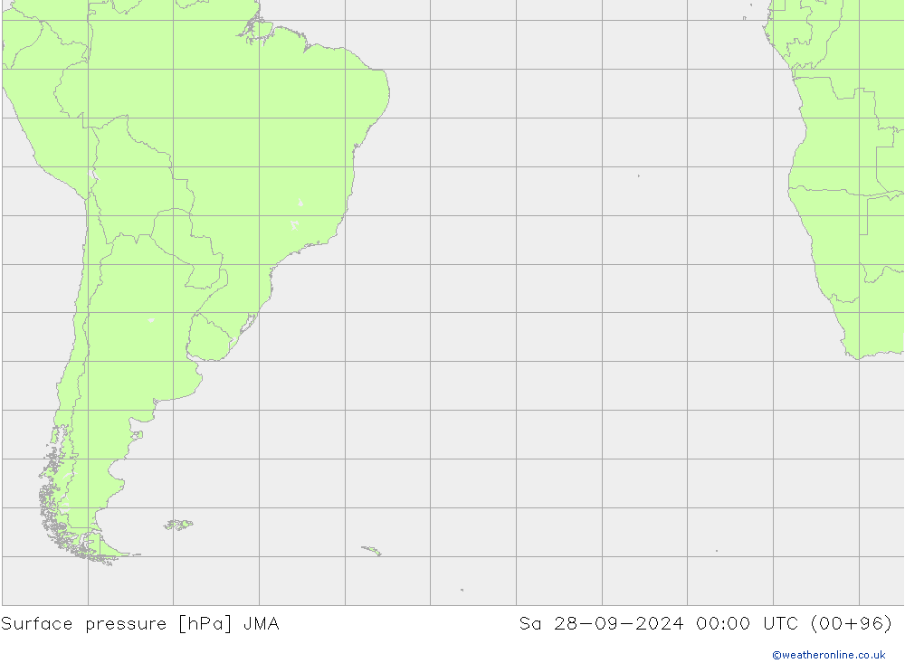 Presión superficial JMA sáb 28.09.2024 00 UTC