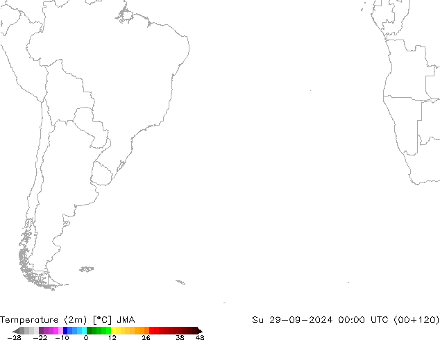 карта температуры JMA Вс 29.09.2024 00 UTC