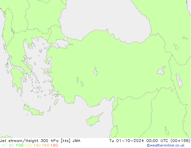 джет JMA вт 01.10.2024 00 UTC