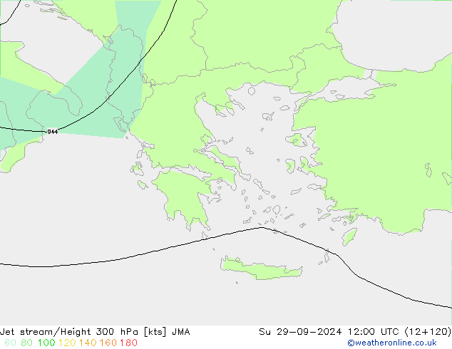 Prąd strumieniowy JMA nie. 29.09.2024 12 UTC