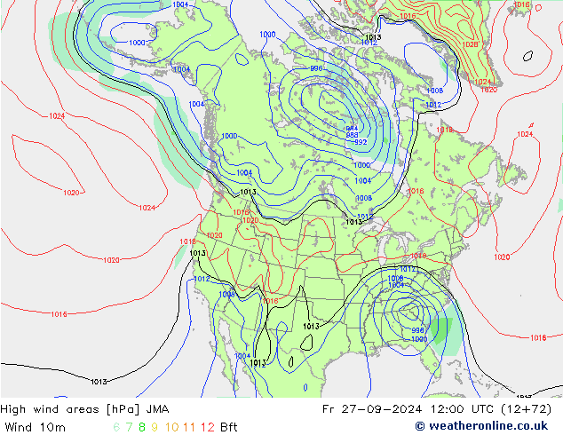 Sturmfelder JMA Fr 27.09.2024 12 UTC