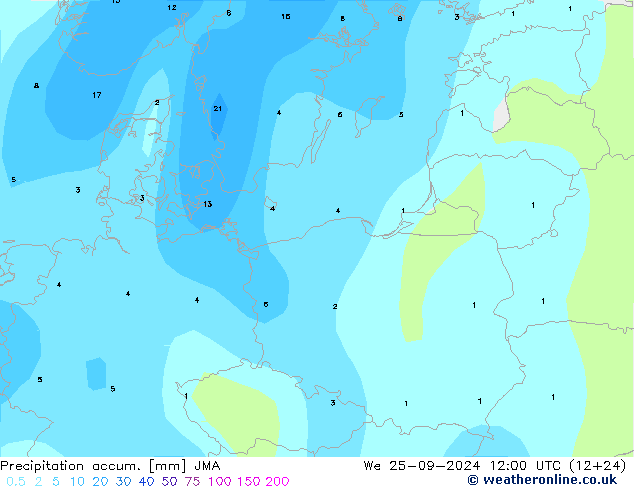 Precipitation accum. JMA St 25.09.2024 12 UTC