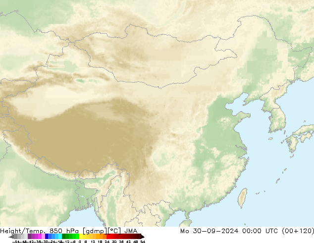 Height/Temp. 850 hPa JMA  30.09.2024 00 UTC