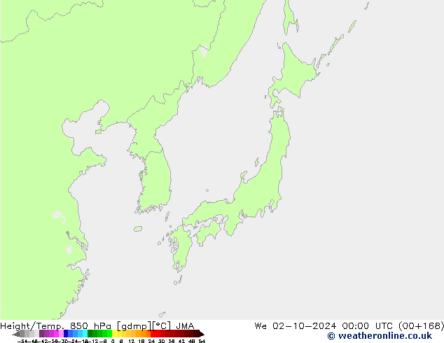 Height/Temp. 850 hPa JMA Qua 02.10.2024 00 UTC