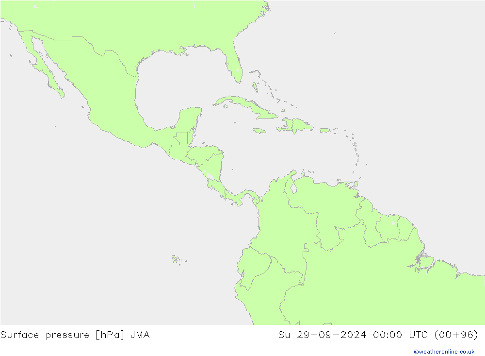 Pressione al suolo JMA dom 29.09.2024 00 UTC