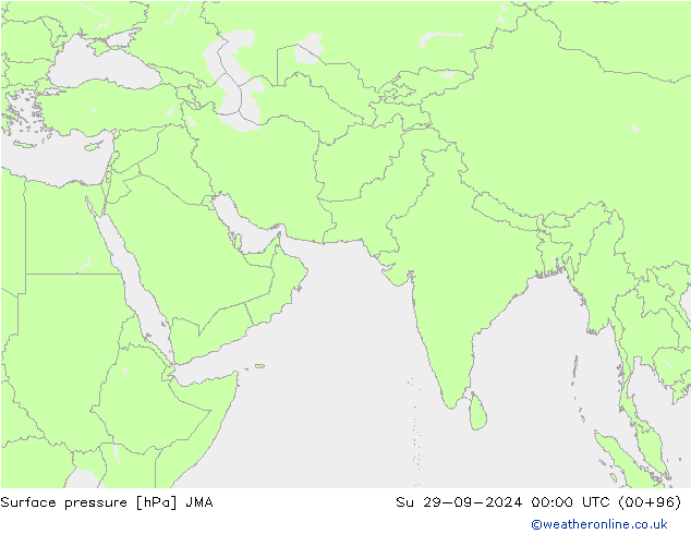 Atmosférický tlak JMA Ne 29.09.2024 00 UTC