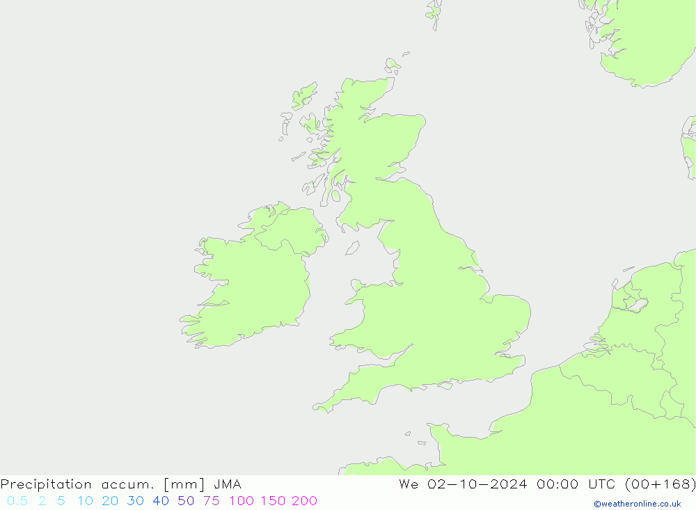 Precipitation accum. JMA We 02.10.2024 00 UTC