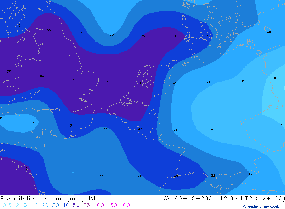 Precipitation accum. JMA  02.10.2024 12 UTC