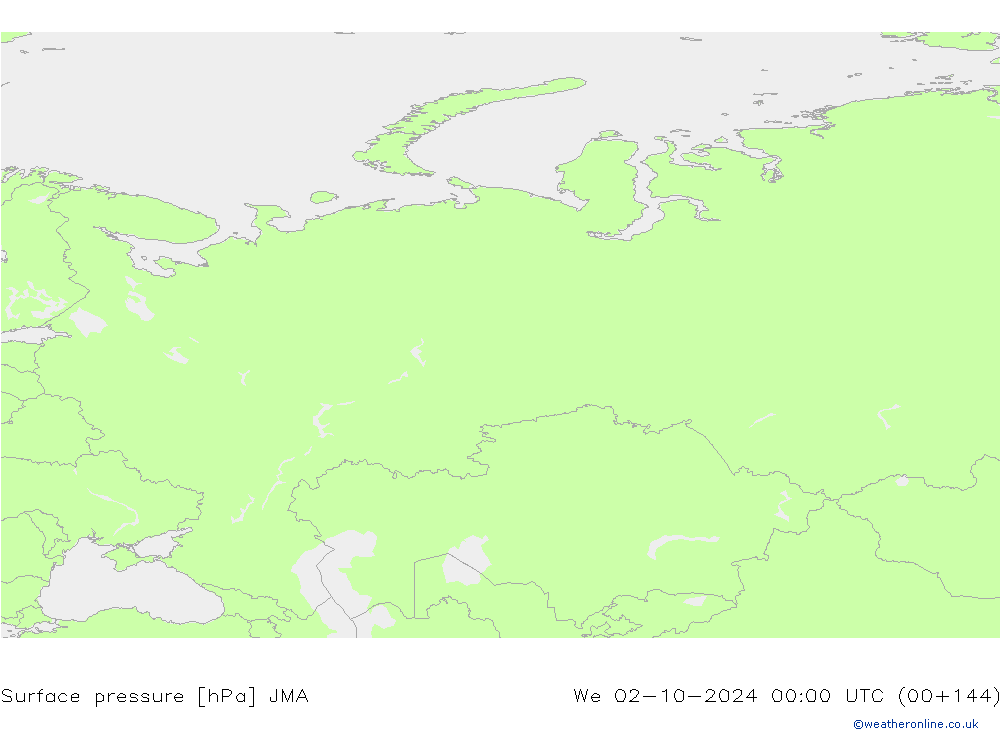 Atmosférický tlak JMA St 02.10.2024 00 UTC