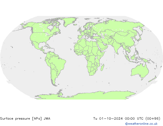 Surface pressure JMA Tu 01.10.2024 00 UTC