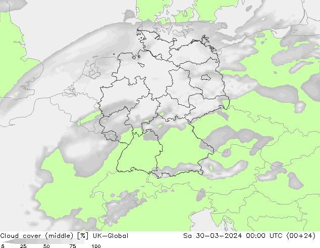 Cloud cover (middle) UK-Global Sa 30.03.2024 00 UTC