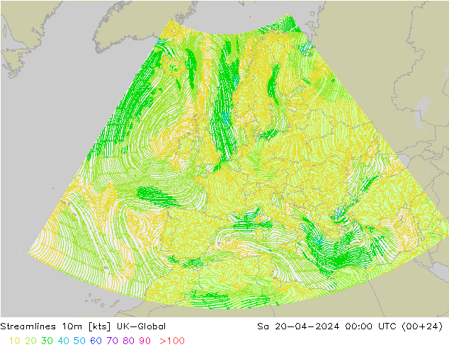 Streamlines 10m UK-Global Sa 20.04.2024 00 UTC