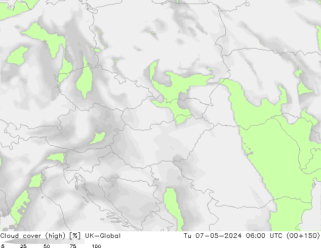 Wolken (hohe) UK-Global Di 07.05.2024 06 UTC