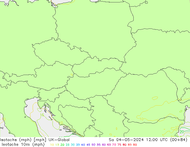 Isotachs (mph) UK-Global Sa 04.05.2024 12 UTC