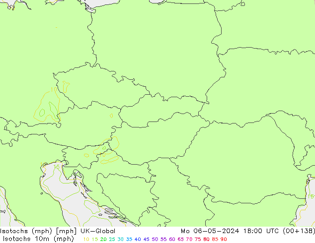 Isotachs (mph) UK-Global Mo 06.05.2024 18 UTC