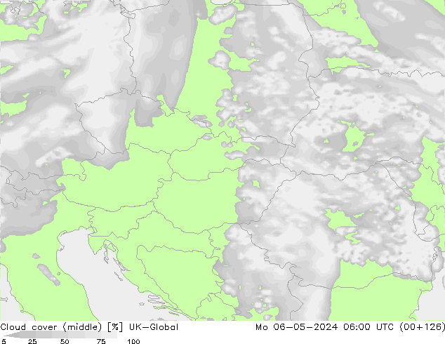 Nuages (moyen) UK-Global lun 06.05.2024 06 UTC